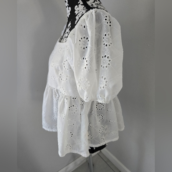 Altar'd State White Eyelet Blouse - Picture 4 of 6